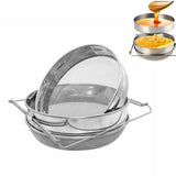 Double-Deck Stainless Steel Honey Strainer Double Screen Sieve Stainless Steel Beekeeping Equipment Filter Durable Settling Tank
