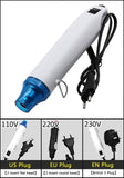 Mini 110V 220V Electric Heat Airsoft Gun Pistol Hot Air Station Gun Power High Temperature DIY Tool Blow Dryer EU US EN Plug