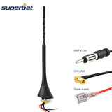 Superbat Universal Roof Mount Digital DAB Antenna with Amplifier for DAB DAB+ AM/FM Car Radio Antenna Aerial SMB Connector