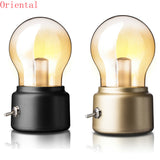 Vintage LED Bulb Night Light Retro USB 5V Rechargeable Battery Mood Luminaire Writing Desk Table Lights Portable Bedside Lamp