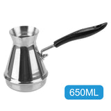 Turkish Coffee Pot Long Handle Moka Pots Cezve Stainless Steel Butter Melting Utensils European Coffeeware Kitchen Tools