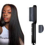 2 in 1 Hot Comb Electric Professional Hair Straightener Tourmaline Ceramic Hair Hot Heating Comb For Hair Styler Tool