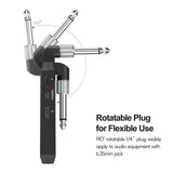 M-VAVE Guitar Wireless System Audio Transmitter Receiver with 5.8G ISM Band &amp; 6.35mm Jack for Electric Bass Guitars Amplifier