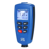 CEM DT-156 LCD Coating Thickness Tester Fe/NFe Paint Thickness Gauge Meter Car Paint Depth Gauge Tester 0~1250μm