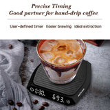 Household 2kg/0.1g Digital Drip Coffee Scale Kitchen Scales Weight LCD Electronic Balance With Timer USB-power