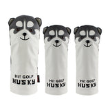 1 Set Golf Club Head Covers Cute Gift Cartoon for Driver Fairway Hybrid PU Leather Soft Golf Wood Headcovers Utility