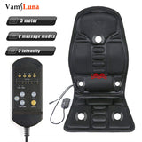 Full-Body Back Neck Waist Infrared Therapy Heated Massage Electric Vibrator Cushion Seat Car Home Office Massage Chair Pad