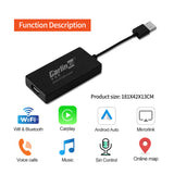 Wireless Carplay Auto Dongle Tablet Android Radio Screen Smartlink Mirrorlink iOS 14 Music Siri Video For Android  Player