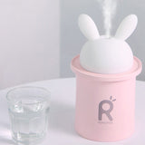 LED Licht Lampe mit Ultraschall-luftbefeuchter Fr Baby Cartoon Kaninchen 250ML USB therisches l Diffusor Auto Luftreiniger