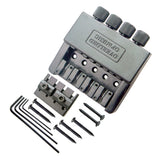 1 Set Black 4 String Headless Bass Guitar Bridge System Electric Bass Parts