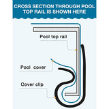 200 Pieces Cover Clip for Pool Black Securing Winter Cover Clip Above Ground Cover Clips