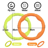 Dog Toy Flying Disc Dog Tug Toys Pet Molar Chew Toy Interactive for Water Floating Fetch Retrieving Training Medium Large Dogs