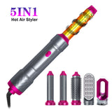 5 In1 Hair Dryer Comb One Step Multi Functional Hair Curling Styling Straightener Curler Electric Air Iron Wand Brush