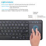 AZERTY French Keyboard Portable 2.4G Wireless Keyboard With Touchpad For Desktop Notebook and Smart TV PS3 BOX360