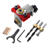 Self Centering Dowel Jig Kit Woodworking Center Finding Doweling Drill Guide Jig Kit  Precise Punch Locator Dowel Jig