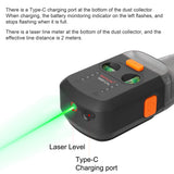 MAYILON Electric Drilling Dust Collector Laser Level 2 In 1 Household Wall Electric Suction Vacuum Drilling Dust Collector