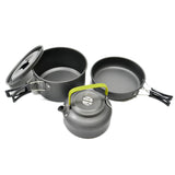 2021New Ultralight Camping Pot Frypan Kettle Cookware Utensils Outdoor Tableware Set Hiking Picnic  Tableware Pot Pan 2-3Persons