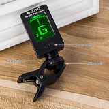 Guitar Tuner Clip-On Tuner Digital Electronic Tuner Acoustic with LCD Display for Guitar, Bass, Violin, Ukulele
