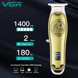 Professional full metal hair clipper rechargeable electric beard hair trimmer for men machine adjustable haircut barber cordless