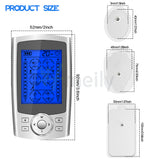 24Modes Eletric Compex Muscle Stimulator EMS Pulse Meridian Physiotherapy TENS Machine Electrodes Low Frequency Pads Massageador