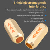 HiFi Audio Speaker Cable Ring Pure Copper Gold Plated Straight Through Shield Anti-electronic Interference