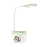 Table Lamp with Fan Rechargeable Desk Lamp with USB Charging Port & Pen Holder, 3 Stepless Dimming for Bedroom