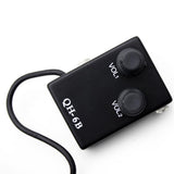 12 Silver Holes Black Metal Pickup Amplifier With  Cable Microphone Set
