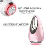 Mini Vibration Eye Face Massage Skin Tightening Lifting Machine Microcurrent Red Light Therapy Beauty Anti aging Remove Wrinkle