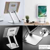 Desktop Tablet Holder Aluminum Mobile Phone Stand Angle/height Adjustable Folding Bracket