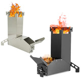 Portable Stainless Steel Stove Cooking Picnic Stove  Foldable Wood Burning Stove Outdoor Camping Survival Camping Outdoor Tools