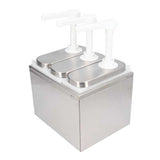 3/4/5 Head Sauce Dispenser Pump Salad Jam Seasoning Condiment Squeeze Pump Container with Base for Kitchen Restaurant