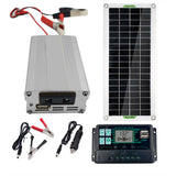 220V 30W Solar Panel + 220W Inverter + 60A MPPT Controller Solar Power System USB For  Power Charging