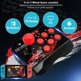 4 In 1 USB Wired Joystick Gamepad Arcade Joystick Video Game Fight Stick For PS4/PC/Android TV Game Consoles Game Accessories
