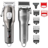 Full metal barber lithium battery hair clipper professional hair trimmer for men beard electric haircut machine rechargeable