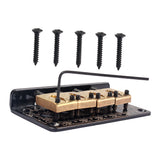 1 Set Guitar Saddle Bridge for 4 String Cigar Box Bass Guitar Black