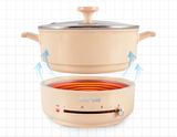 220V 2L Mini Household Electric Multi Cooker 3 Gear Split Type Non-Stick Electric Hot Pot Portable Cooking Machine