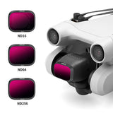 3 Pcs ND16/64/256 Filter Optical Glass Gradient Dimming Lens Drone Camera Accessories Compatible For Dji Mini 3 Pro
