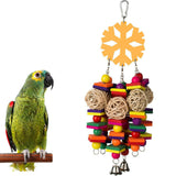Pet Chewing Wood Blocks Rattan Ball Play Toy Parrot Bird Climbing Cage Hangings For Pet Products Bird Accessories