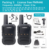 Mini Walkie Talkie Radtel RT12 Portable Two Way Radio PMR FRS Radio Comunicador Long range Kids Walkie-Talkie for Hotel Business