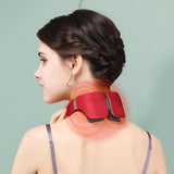 6 heads Electric Neck Massager Pulse Back Rechargeable Massager For Neck 12 Mode Heating Pain Relief  With Remote Control