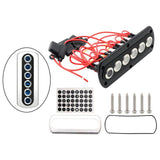 Carbon Fiber Panel Switch 6 Bit Button LED Backlight IP66 Waterproof for Tourist Car