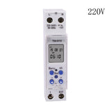 Y5GD TM610 220V/110V Timer Switch 18mm Single Module DIN Rail LCD Digital 7 Days 24 Hours Programmable Output Power 16A