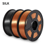 SUNL 3D Printing Filament PLA SILK Filament 3KG for 3D Printer with Spool Colorful Eco-friendly Material to DIY Artwork Printing