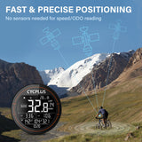 CYCPLUS Wireless Bike Computer GPS Speedometer BT ANT+Cycling Computer Waterproof w Cadence Sensor Heart Rate Monitor for Bike