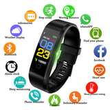 Smart Wristband 115 Plus Blood Pressure Smart Watches Fitness Tracker Heart Rate Monitor Smart Band Activity Tracker