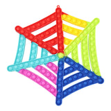 Large Spider Web Push Bubble Rainbow Rebirth Toy Sensory Squeeze Toy Fidget Toys Halloween Christmas Kids Gift Freeshipping