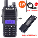Baofeng UV-82 Walkie Talkie Real 8W Portable Radio Dual PTT Two-way Radio Vhf Uhf Amateur Radio Receiver UV82 Better than UV5R