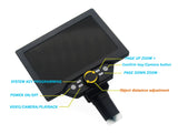 7' HD 12MP 1-1200X LCD Digital Microscope Electronic Video Microscopes Pcb BGA SMT Soldering Phone Repair Magnifier Alloy Stand