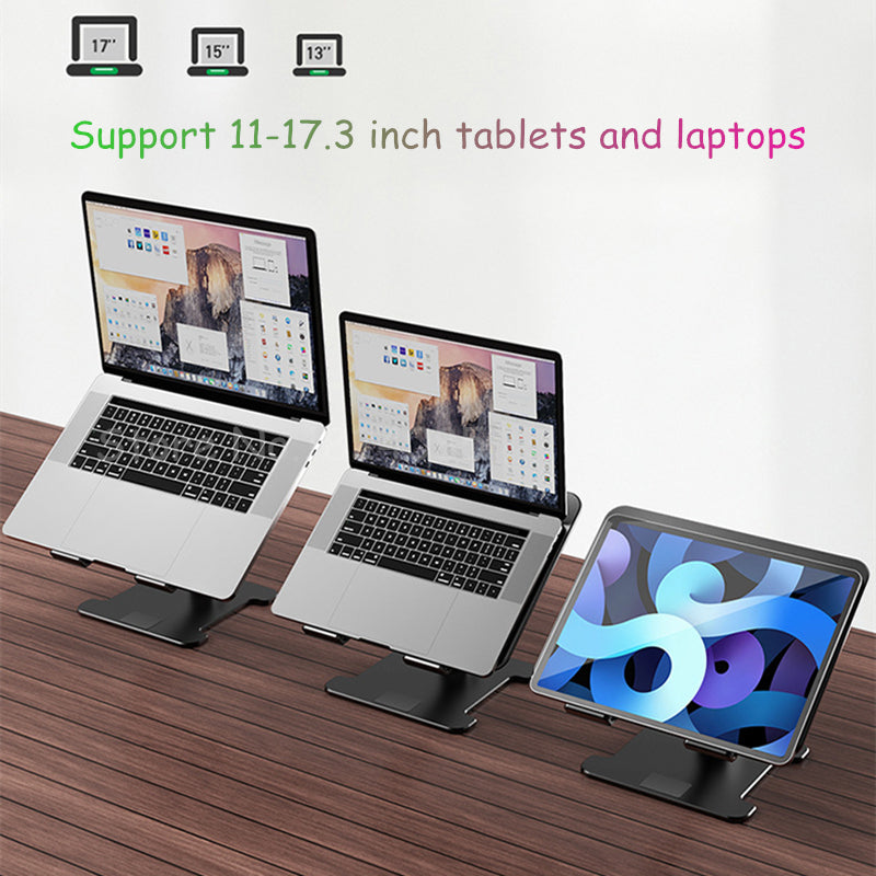Aluminum Laptop Riser Stand Dual Axis Design Height/Angle Adjustable N ...