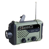 2000Mah Emergency Weather Radio With Solar Charging, Hand Crank And Battery Power, Portable Radio With Flashlight